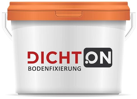 Bodenbelag Fixierung 6kg für Parkett, PVC, CV, Linoleum, Spanplatte, Vinyl, Teppich fixieren - lösemittelfrei, kurze Ablüftzeit - Fußbodenheizung & Stuhlrollen geeignet © DICHTON D.85W