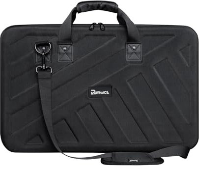 RAYMACE Hard EVA DJ Controller Case,Fits Pioneer DDJ SR,SR2,DDJ-REV1,Denon MC4000,Numark NVII,Mixtrack Pro 3,NV Platinum,Hercules Inpulse 500,Protective Travel Storage Bag(22.8x14.6x3.5Inch)