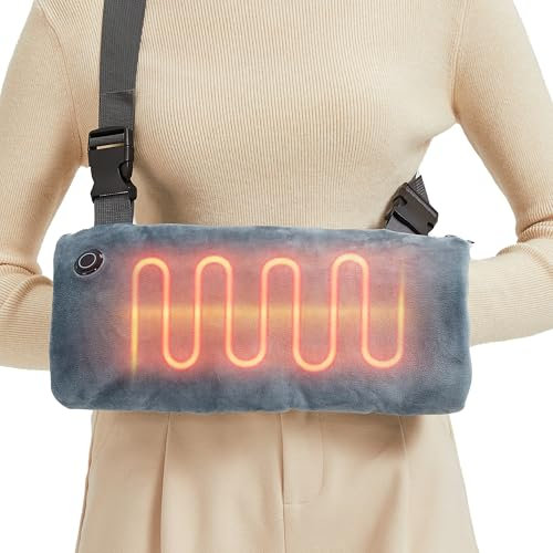 Hand Warmers Pouch Rechargeable with 10000Mah Battery for Women Men for Hand Arthritis,Electric Heating Pad for Period Cramps Lower,Heated Gloves,360°Dual-Sided Heating Area&3 Heat Modes