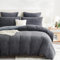Tospass Plüsch Bettwäsche 135x200cm 4tlg Grau Jacquard Flanell Samt Biber Winterbettwäsche Warme Cashmere Touch Fleece Flauschig Bettbezug 2 Deckenbezug mit Reißverschluss und Kissenbezug 80x80cm