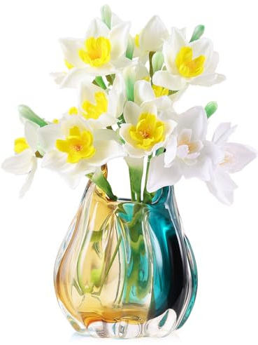 Duplex-Vase aus Glas, Hörner, klein