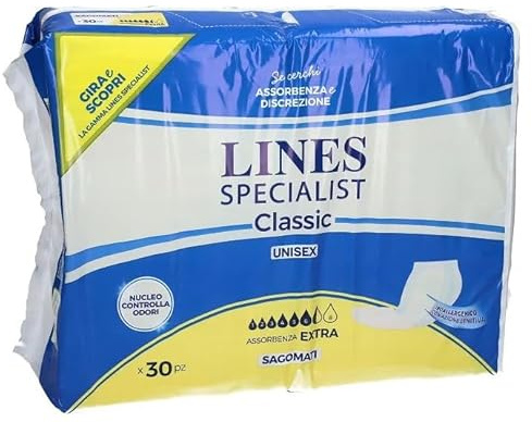 Lines Specialist Classic pannoloni sagomati EXTRA 30pz