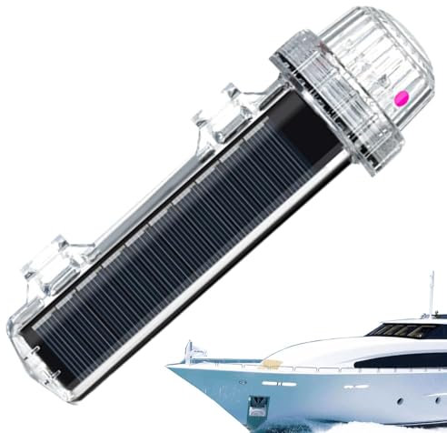 Luce lampeggiante marina, luce solare per etichettatura a rete da pesca, impermeabile, con sensore di controllo della luce, per pesca notturna, canottaggio notturno