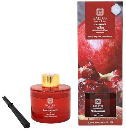 Reed Diffuser 100ml Faux Flower Pomegranate & Wild Fig Baltus Fragrance Aroma