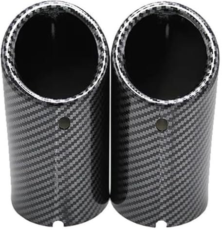 GBAPYUSK Für A&UDI A4 B8 A3 8V 8P A1 Q5 A5 Auspuffspitze 2 Stück Auto-Styling-Zubehör Auspuffrohr-Schalldämpfer-Spitzenabdeckung Auto Auspuffblende(2pcs Carbon Fiber)