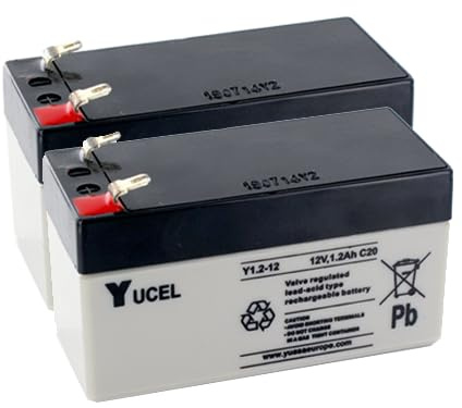 Yucel 12v 1.2Ah Trade Fire Alarm Battery (Yucel 12v 1.2ah TwinPack)