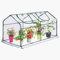 KBOROVER Mini serra per esterni, piccola serra a tunnel portatile per esterni, con porta arrotolabile con cerniera per piante da giardinaggio, copertura impermeabile ai raggi UV con 8 pali