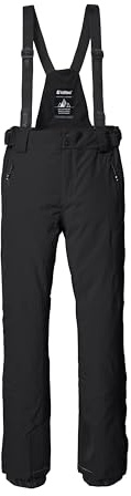 killtec Herren Skihose mit abzippbarem Latz, Kantenschutz und Schneefang KSW 467 MN SKI PNTS, schwarz, L, 43581-000