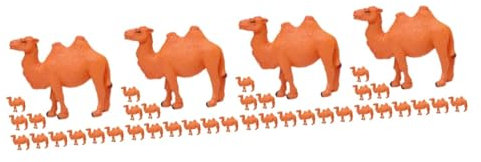 Warmhm 40 Stück Kamel Figuren Set – Miniatur Kamel Und Skulpturen Für Dekoration - Bastelprojekte Und Sammlungen – Hochwertige Tiermodelle Aus Robustem Material