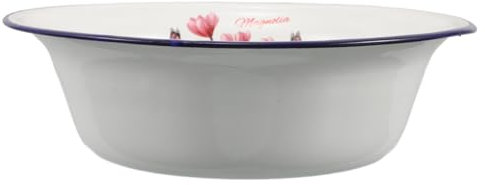 Beavorty Enameled Facial Bowl for Retro Aesthetics for Wedding Decor Versatile for Foot Soaking Face Washing and Vegetable Cleaning Large Size for Comfort Sturdy Material