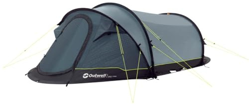 Outwell Nexion 3 Pop-up Tent, 3 Person, Camping Outdoor, 5.5kg, Outtex 3000 Select Polyester, UPF 30+, Dark Inner, Sewn-in Groundsheet