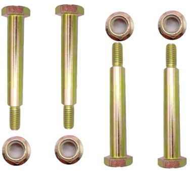 FUBESK Set of 4 Wheel Bolts and Locking Nuts for Craftsman and Cadet Mowers, 3/8-16 Inch Thread, 3-5/8 Inch Length, Fits 2-1/2 Inch Deep Hub, Replacement for Part 193406 137644 184219