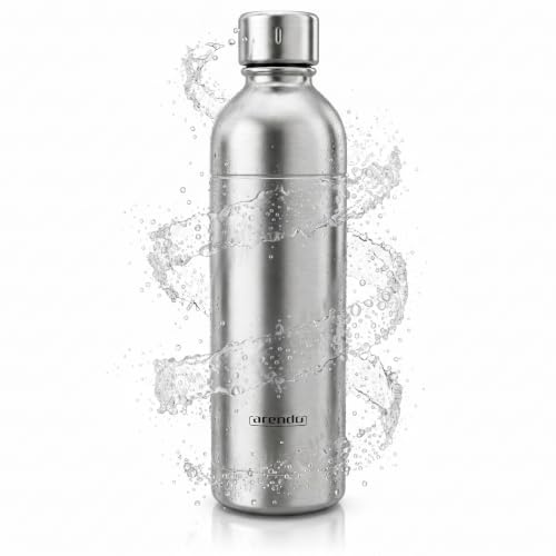 Arendo - Wassersprudler 1000 ml Wasserflasche BPA frei – Edelstahl – Ersatz - kein Plastik - Soda Maker Sodastreamer