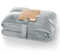 DecoKing Kuscheldecke 200x220 cm Silber Decke Microfaser Tagesdecke Fleece weich sanft kuschelig Stahl grau Grey Steel Silver Mic
