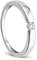 Orovi Damen Verlobungsring Gold Solitärring Diamantring 9 Karat (375) Brillianten 0.10crt Weißgold Ring mit Diamanten Ring Handgemacht in Italien