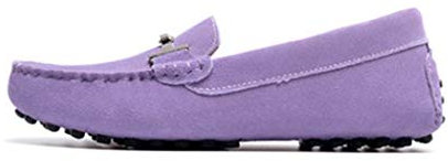 MGM-Joymod, mocassini da donna, casual, con fibbia in metallo, per camminare, guidare, scarpe da trekking, Viola (Viola), 39 EU