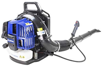 Hyundai Petrol Backpack Leaf Blower, 170mph, 52cc 2 Stroke Engine With Support Harnesses, Anti-vibration, 55 Mins Per Litre Of Fuel with 3 Year Warranty , Blue
