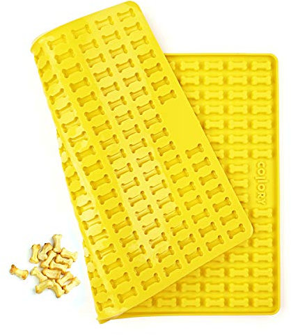 Collory® Mini Knochen (2cm) Silikon Backmatte, Backform für mini DIY Hundekekse und Leckerlis, Knochenbackform, Pralinenform, Antihaftend und Lebensmittelecht (BPA-Frei)