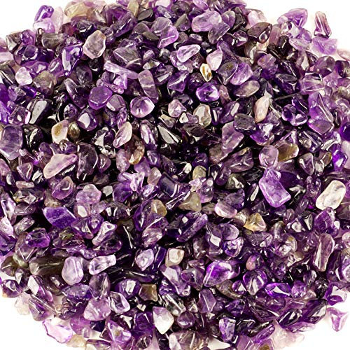 Cherry Tree Collection 1/2 Pfund polierte Trommelstein-Chips, Kieselsteine, Kristalle für Dekoration, Heilung, Reiki, Chakra (Amethyst)