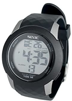 SEAC Chronos, Orologio Digitale Resistente all'Acqua 100 m Unisex Adulto, Nero, Standard