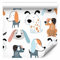 murando - Tapete selbstklebend 10m Wandtattoo dekorative Möbelfolie Dekorfolie Fotofolie Panel Wandaufkleber Wandposter Wandsticker - Kinderzimmer Tiere Hunde g-B-0162-j-a