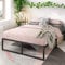 Zinus Lorelai Bett 180x200 cm - Höhe 36 cm mit Stauraum unter dem Bett - Metall-Plattformbettrahmen - Schwarz
