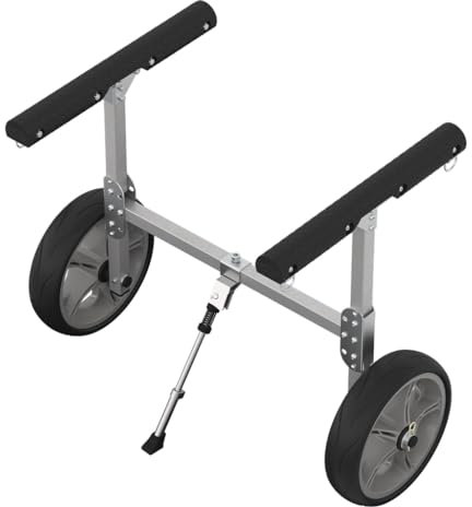 Kanu-Transportwagen SUP Bootswagen Aluminium KW261, schwarz/dunkelgrau