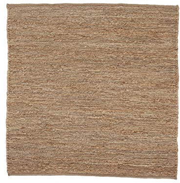 carpetfine Juteteppich Nala Quadrat Beige 200x200 cm | Moderner Teppich für Wohn- und Schlafzimmer