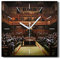 Coloray Uhr auf Leinwand Ohne tickendes Geräusch 30x30cm Wand Uhr Dekoration Wohnzimmer Segeltuch - Parlament Banksy