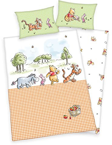 Wild South Shop Winnie Pooh Bettwäsche 40x60 + 100x135cm, 100% Baumwolle