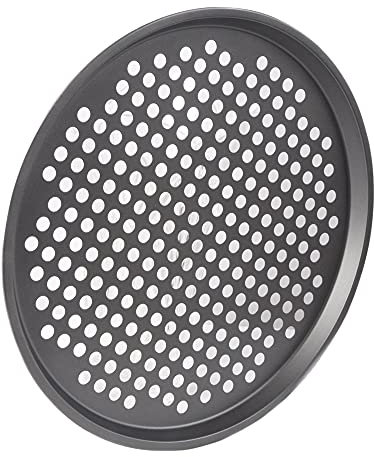 Swiftaza Pizza Tray for Oven, Non Stick, 33cm, for Crispy & Bubbly Crust
