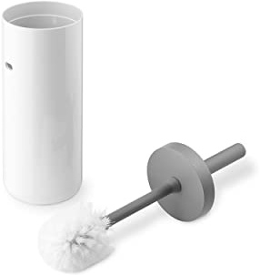 Depot4Design Lunar Toilettenbürste, WC-Bürste, Kunststoff, Weiß, Griff Cool Grey, 1200514