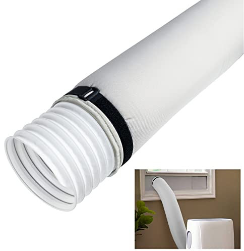 Air Jade Portable AC Hose Insulation Sleeve, Air Conditioner Hose Cover Wrap with Adjustable Straps, Universal Fit 5 & 5.9 Diameter Portable Air Conditioner Exhaust Pipe, Gray