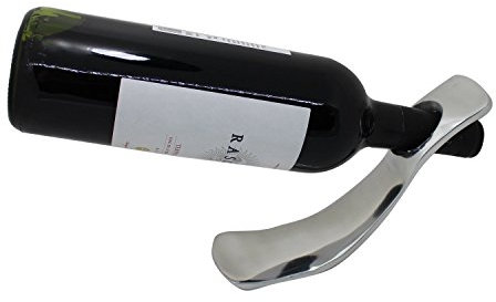 mitienda mit Liebe gemacht Porte-Bouteilles de vin en étain Lisa Silver Porte-Bouteilles incurvé pour Les Boissons au vin