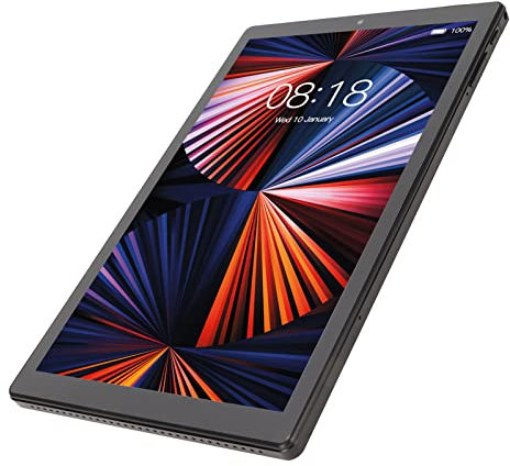 Tablet PC, 8000 mAh 10.1 pulgadas Tablet Negro 1080 x 1920 HD 11.0 Procesador de reproducción CPU con 10 núcleos (enchufe AB)