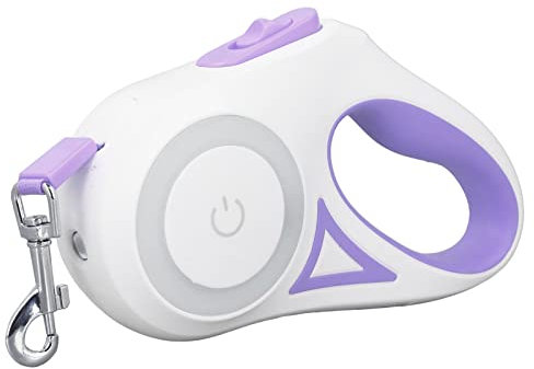 Ausziehbare LED-Hundeleine, Haustier-Leine mit Rutschfestem Griff für Kleine und Mittelgroße Hunde und Katzen (Typ 2)