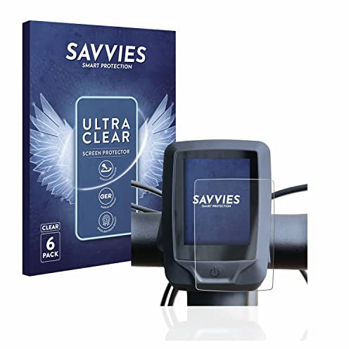 Savvies 6 Stück Schutzfolie für Specialized turbo vado 4.0 2022 (E-Bike Display) Displayschutz-Folie Ultra-Transparent