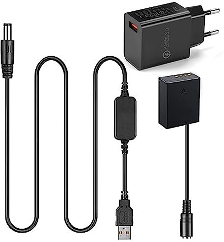 Raeisusp BLH-1 Dummy-Batterie BLH1 DC Koppler USB-Kabel für Olympus E-M1, Mark II, E-M1, Mark III, EM1 X