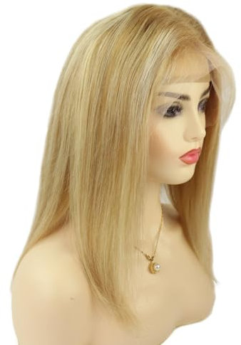 Larafona Human Hair Wig Echthaar Perücke BOB Frauen Glueless Lace Front Wig Braune/Blonde P8/613# 10inch/25cm