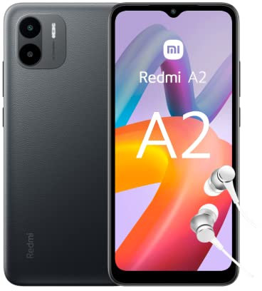 Xiaomi Redmi A2 Smartphone 3+64GB, Schermo Full-Screen da 6,52 HD+, MediaTek Helio G36, Dual Camera con IA da 8MP, Batteria da 5000 mAh, Nero (versione ES)