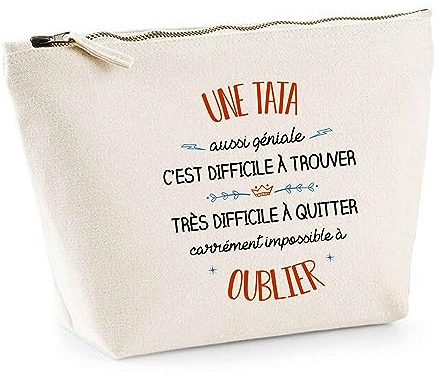 Trousse Une Tata Aussi géniale | Pochette Toilette Maquillage Idée Sac Cadeau