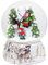 Schneekugel Skifahrer Wintersport auf Sockel Landschaft Silber Spieluhr Weihnachten Winter mit Spieluhr - 100mm breit * 20166