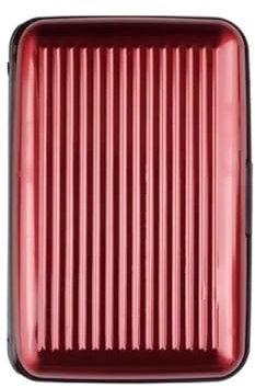 HIFFEY Portefeuille Unisexe Aluminium Rouge Protégé par RFID