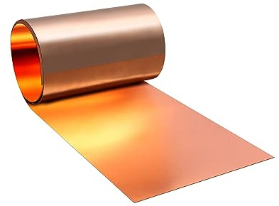 Uxney kupferband Kupferblechrolle, Kupferblech 1000 x 150 x 0.1 mm, anwendbar für verschiedene Hausreparatur- und Heimwerkerprojekte