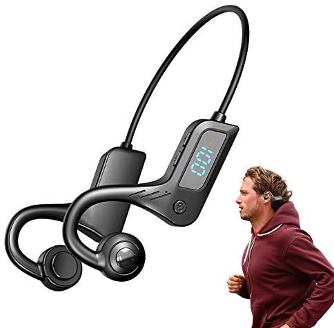Uozonit - Auriculares inalámbricos con oreja abierta, auriculares inalámbricos de conducción – Auriculares de oído abierto, auriculares de entrenamiento para deporte, entrenamiento, ciclismo