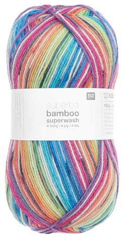Rico Design Strickwolle Superba Bamboo 420m Handarbeit Strickgarn Farbe 058