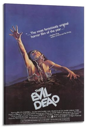Evil Dead Poster, Raumdekoration, ästhetisches Poster, künstlerisches Poster für Schlafzimmer, Wohnzimmer, Wände, 40 x 60 cm, Rahmenstil
