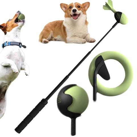 Welpenspielzeug Ballwerfer – Haustierspielzeug Ballwerfer – rutschfester Griff, Tennisballwerfer für mittelgroße Hunde, Welpenballwerfer einziehbar