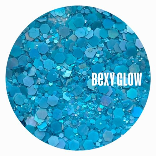 Bexy Glow Colour Acrylic Powders Bluebell | Spring Fling Acrylic Nail Collection | Professional Acrylic Nail Powder | Glitter Acrylic Nail Powder | Blue Acrylic Nail Powder | 20g