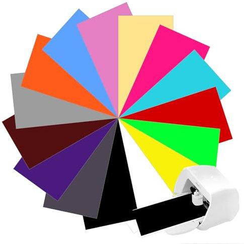 15 unidades Smart Iron on para Cricut Joy Xtra, 24 cm x 30,5 cm lámina para plóter textil, vinilo de transferencia de calor, rollos de lámina flexible para ropa, camisetas y más tejidos, patrones DIY